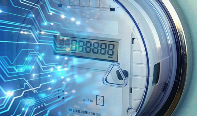 immagine tematica di contatore elettronico per la misurazione tecnologia dei consumi (smart-metering)