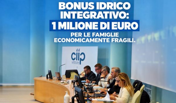 CIIP: fino a un milione di euro per le famiglie e tariffe idriche ferme nel 2026