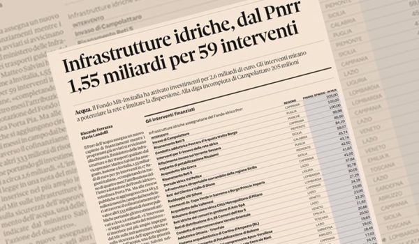 CIIP tra i primi tre interventi idrici PNRR in Italia: 100 milioni di euro per la condotta Pescara d’Arquata
